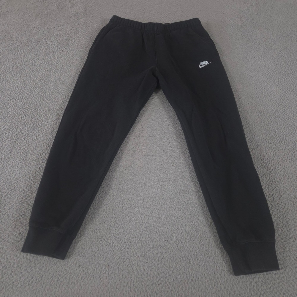 Nike Sweatpants Mens M Black Sportswear Club Fleece Joggers Gym Casual Tapered